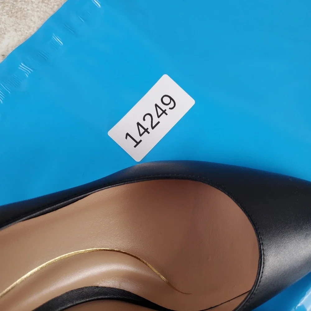 Cole Haan Cassandra Womens Pumps Sz 8 B Black Leather Block Heel Pointed Toe